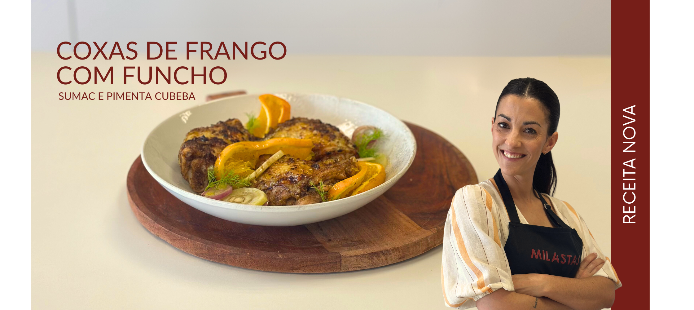 Coxas de Frango com Funcho e Laranja