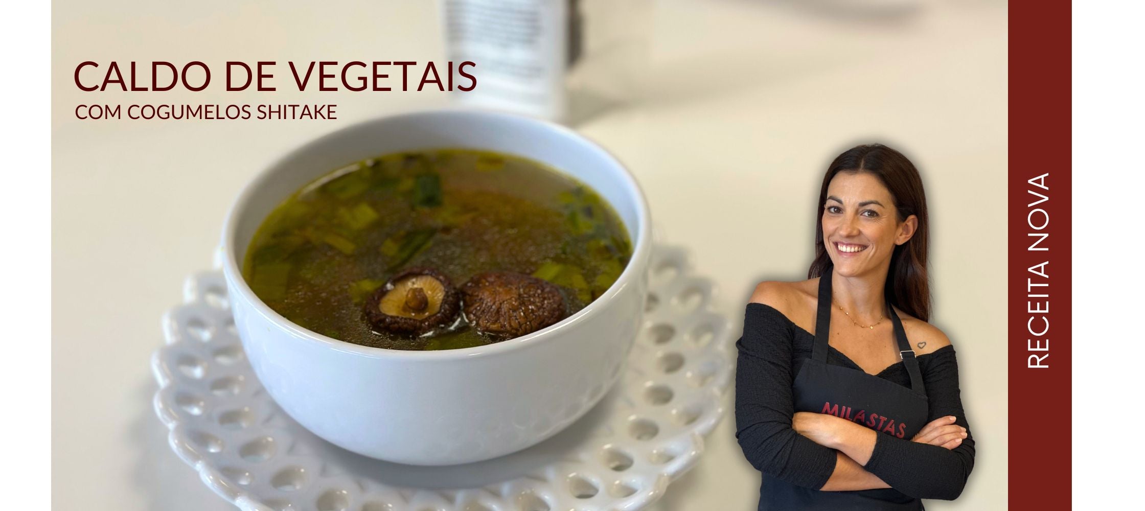 Caldo de Vegetais com Cogumelos Shitake
