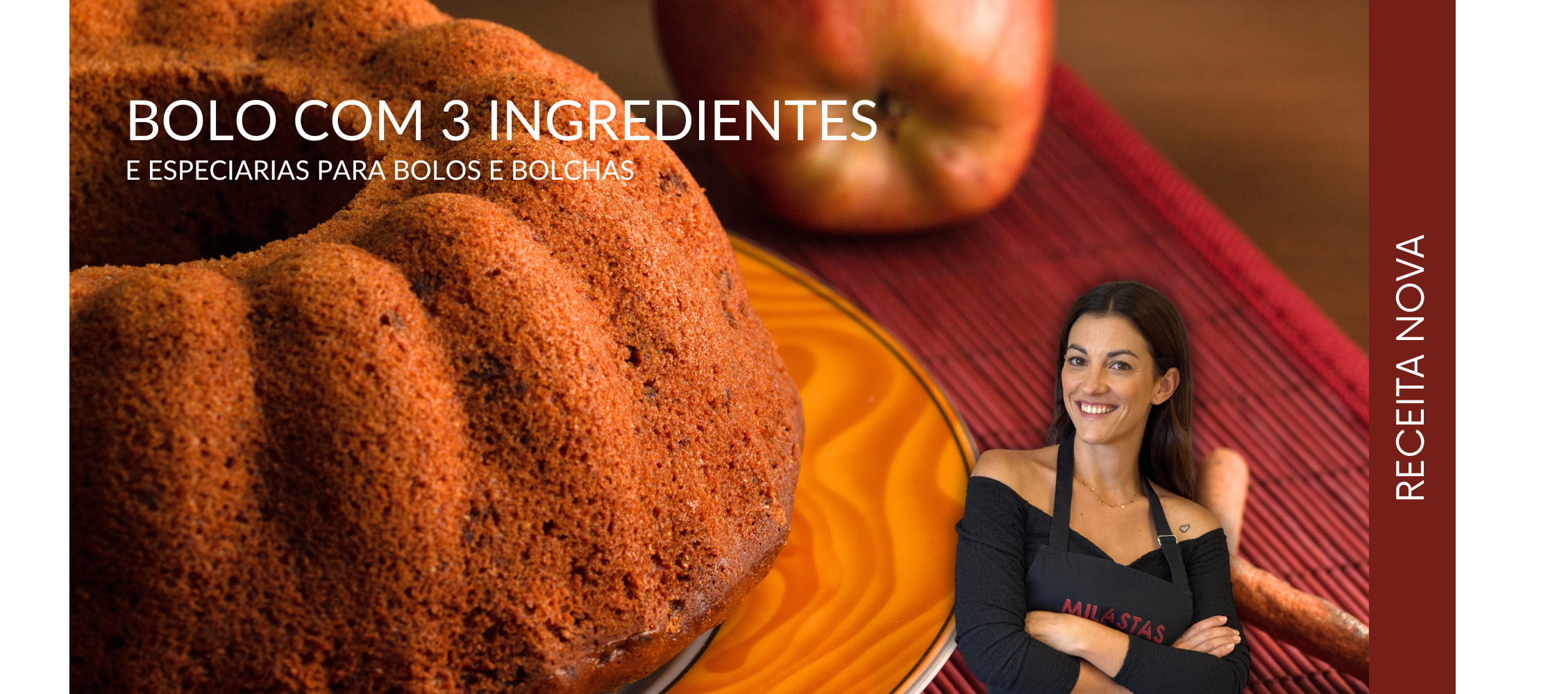 Bolo com 3 ingredientes