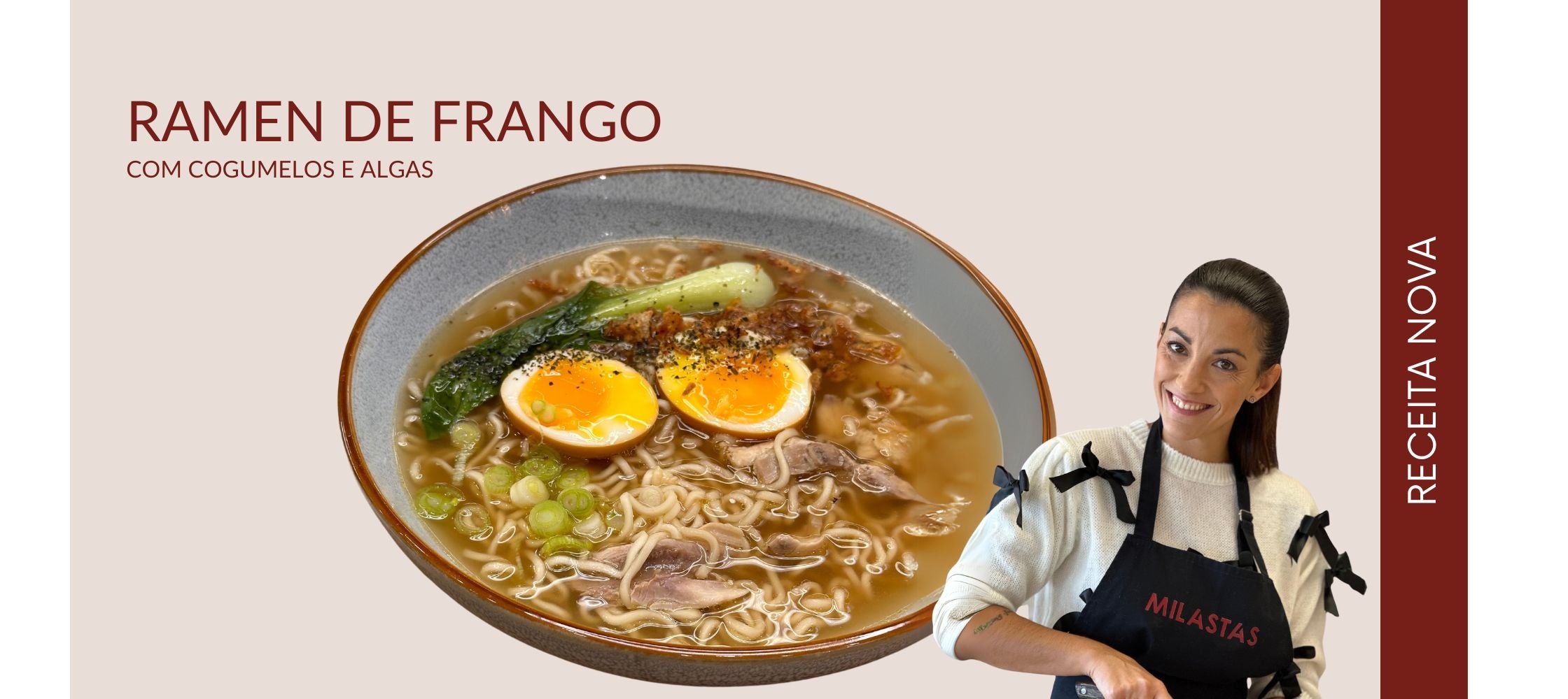 Ramen de Frango com cogumelos