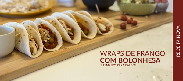 Wraps de Frango com molho Bolonhesa